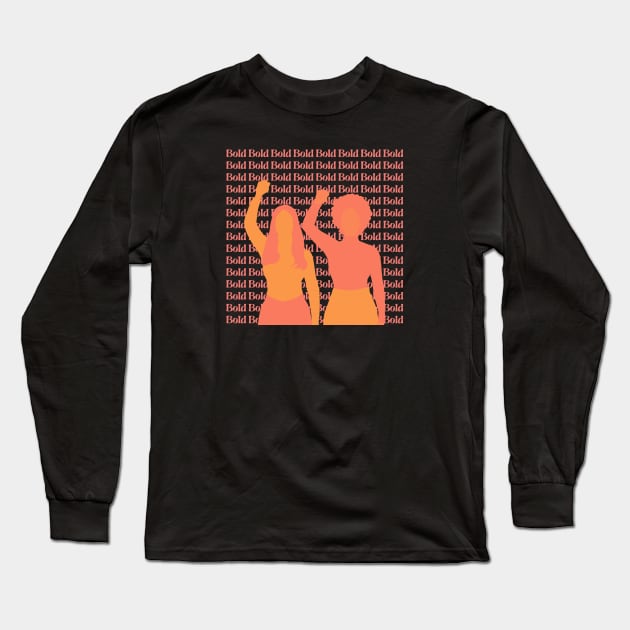 Bold Women Orange Long Sleeve T-Shirt by Croquis and Delight